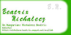 beatrix michalecz business card